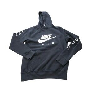 Nike Air Hoodie Sweatshirt Mens Medium Gray Just Do It Pullover 918347-023